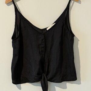 Monk&Lou black front tie tank top